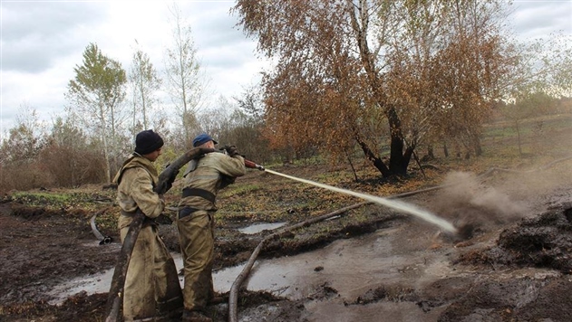 В Черкасской области потушили 40 гектаров торфяников